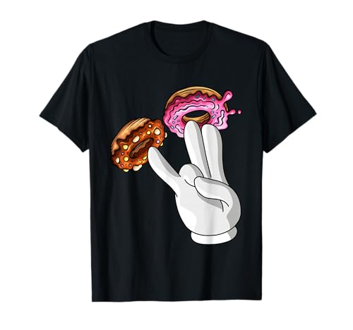 Funny Donut Lover Two in Pink Funny Shocker Men Women T-Shirt